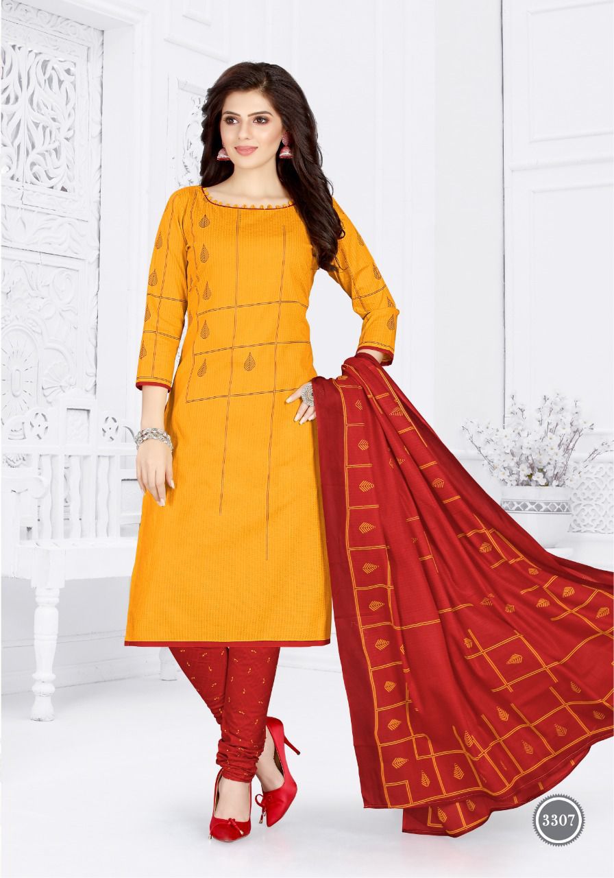 Cotton Pluse Tara 33 Fancy Designer Regular Wear Cotton Printed Dress Material